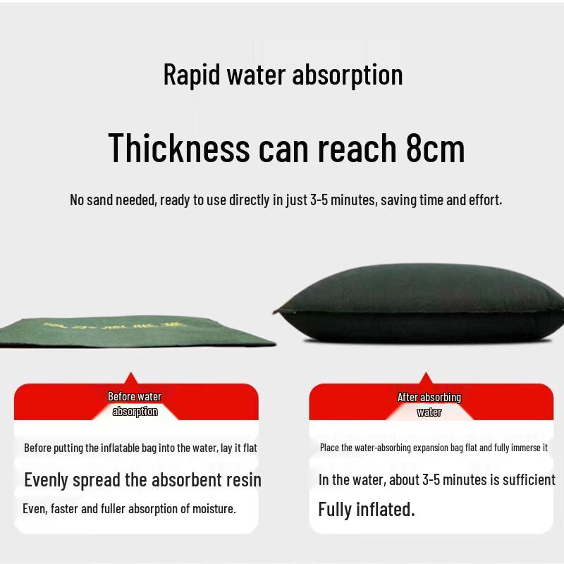 Self-Absorbing Emergency Flood Barrier Sandbag