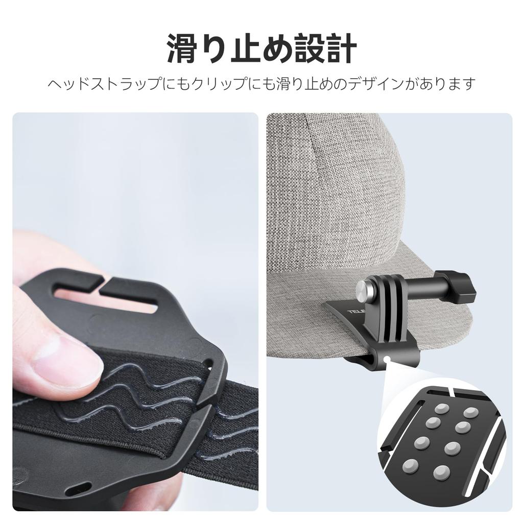 TELESIN Head Strap Mount Clip Mount Wrist Mount Smartphone Action Camera Accessory Quick Release with Smartphone Holder Compatible with GoPro Hero12