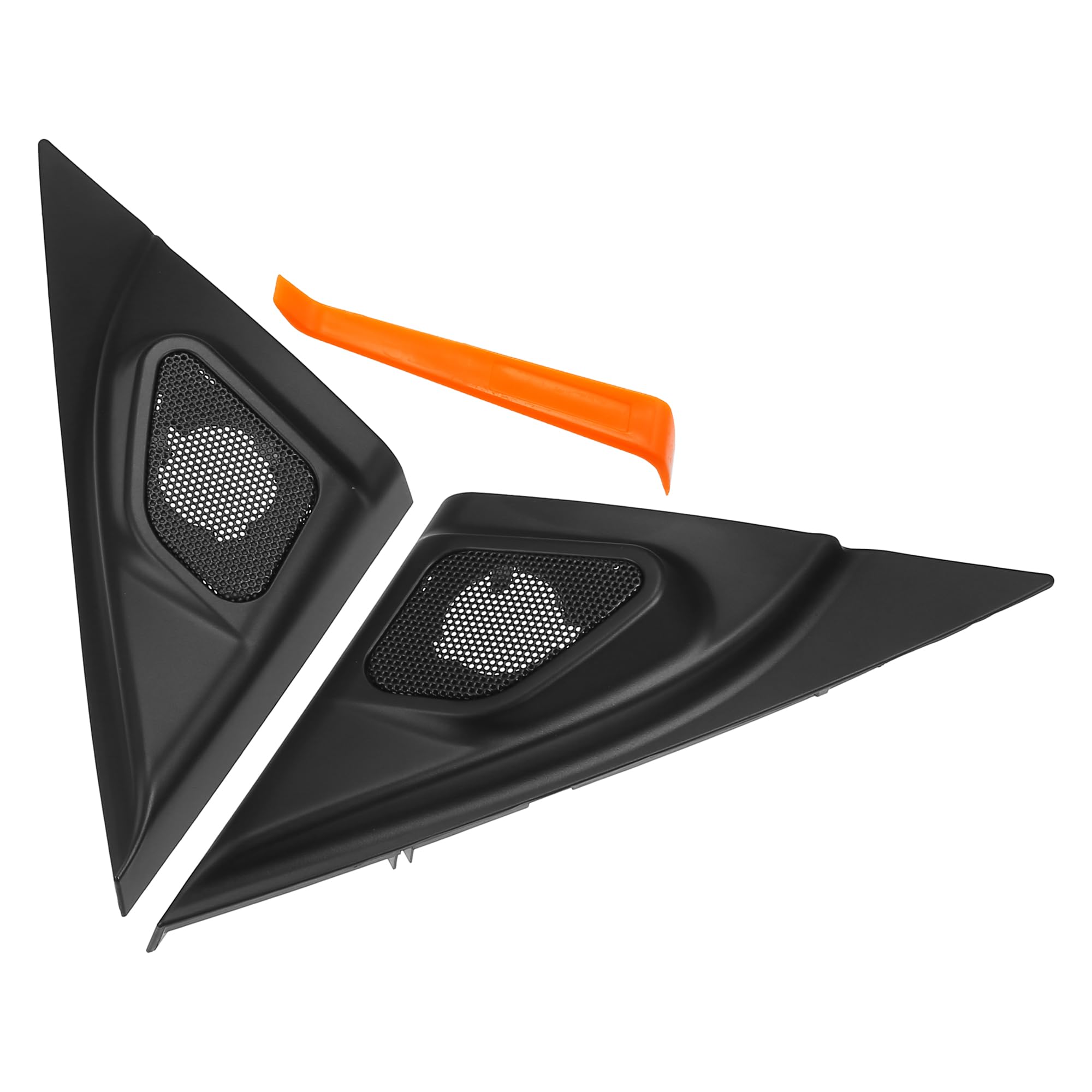 

ACROPIX Interior Front Door Speaker Window A-Pillar Trim Tweeter Speaker Panels in ABS Black for Mazda 3 2004-2009 - Set of 2