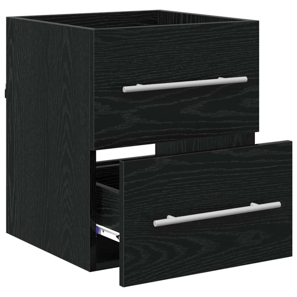 Washbasin Cabinet Black Oak Effect 38.5 x 41 x 48 cm