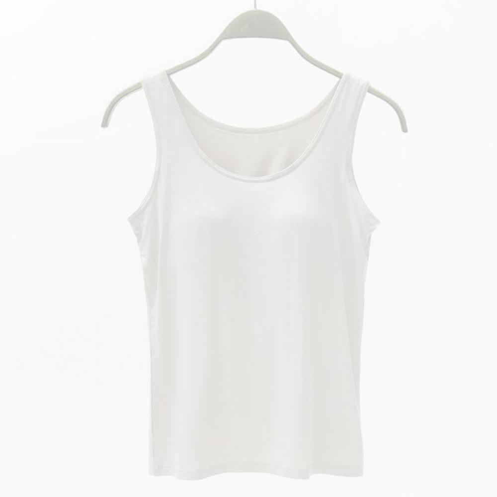 S-4XL однотонная модальная майка с мягкой подкладкой — фото 18