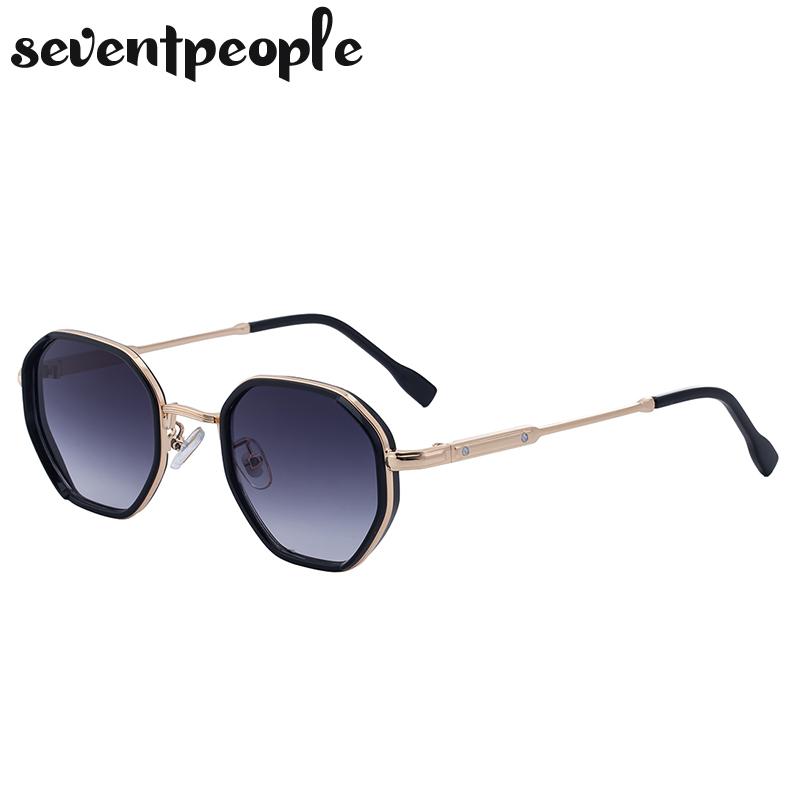 

Vintage Small Frame Octagon Sunglasses Women Luxury Brand Trendy Polygon Driving Sun Glasses Classic Metal Shades For Male