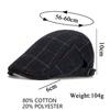 Plaid Beret Men's Autumn Winter Thick British Woolen Peaked Cap Newsboy Caps for Men Forward Cap Paintsman's Cap Driver Ivy Hat
