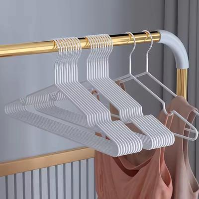10pcs- Non Marking Clothes Hangers for Home Use Non Slip Drying Hangers Metal Thick Clothes Hangers Storage Bedrooms Wardrobes