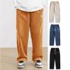 Men's Corduroy Casual Pants Joggers Cargo Pants Drawstring Elastic Waist Baggy Sweatpants with Pockets Fall Winter Straight Leg Trousers for Male