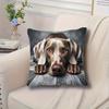 1pc Greyhound Crawling On Floor Pattern Pillowcase, Soft and Comfortable Polyester Short Plush Fabric, Single-Sided Print, Pillow Insert Not Included,