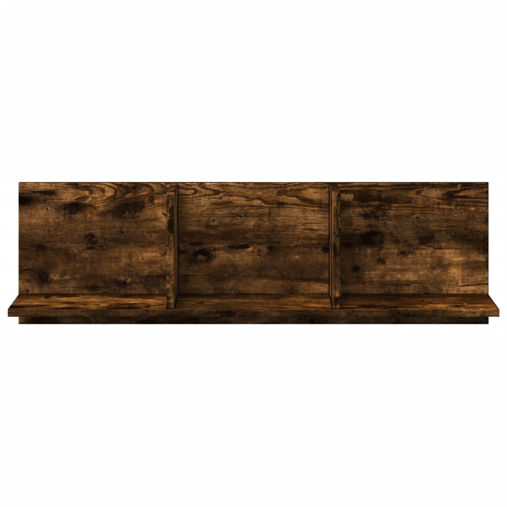 Wall Cabinet 100 x 16.5 x 30 cm Smoked Oak Wood Based Material