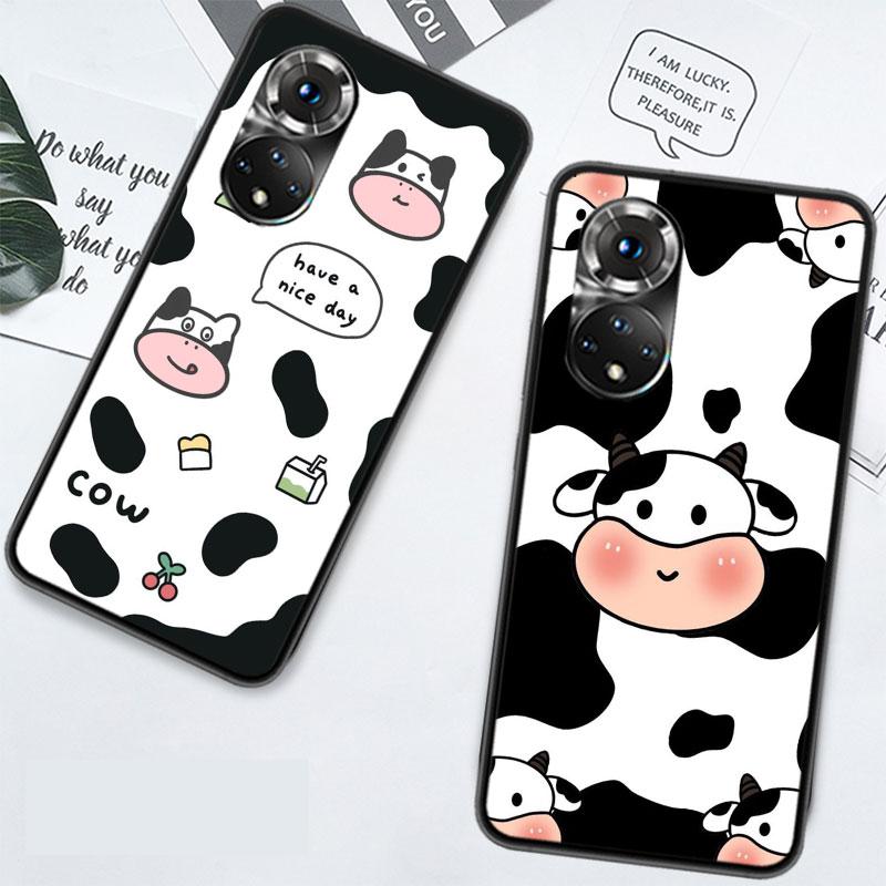 New Cute cow print Phone Case For Huawei P Smart 2021 Y5 Y6 Y7 Y9 Honor 50 20 Pro 10 10I 9 9X Y9S 8 8A 8X 8S 7S Cover