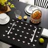 4 PCS Simple Sweet Style Grid Mat Waterproof Anti Slip Tableware Mat Kitchen Dining Home Decor