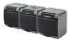 Junior Triple Socket 3X(Z/U) (Graphite Flap) Ash / Graphite Ip54 30Ghe-3