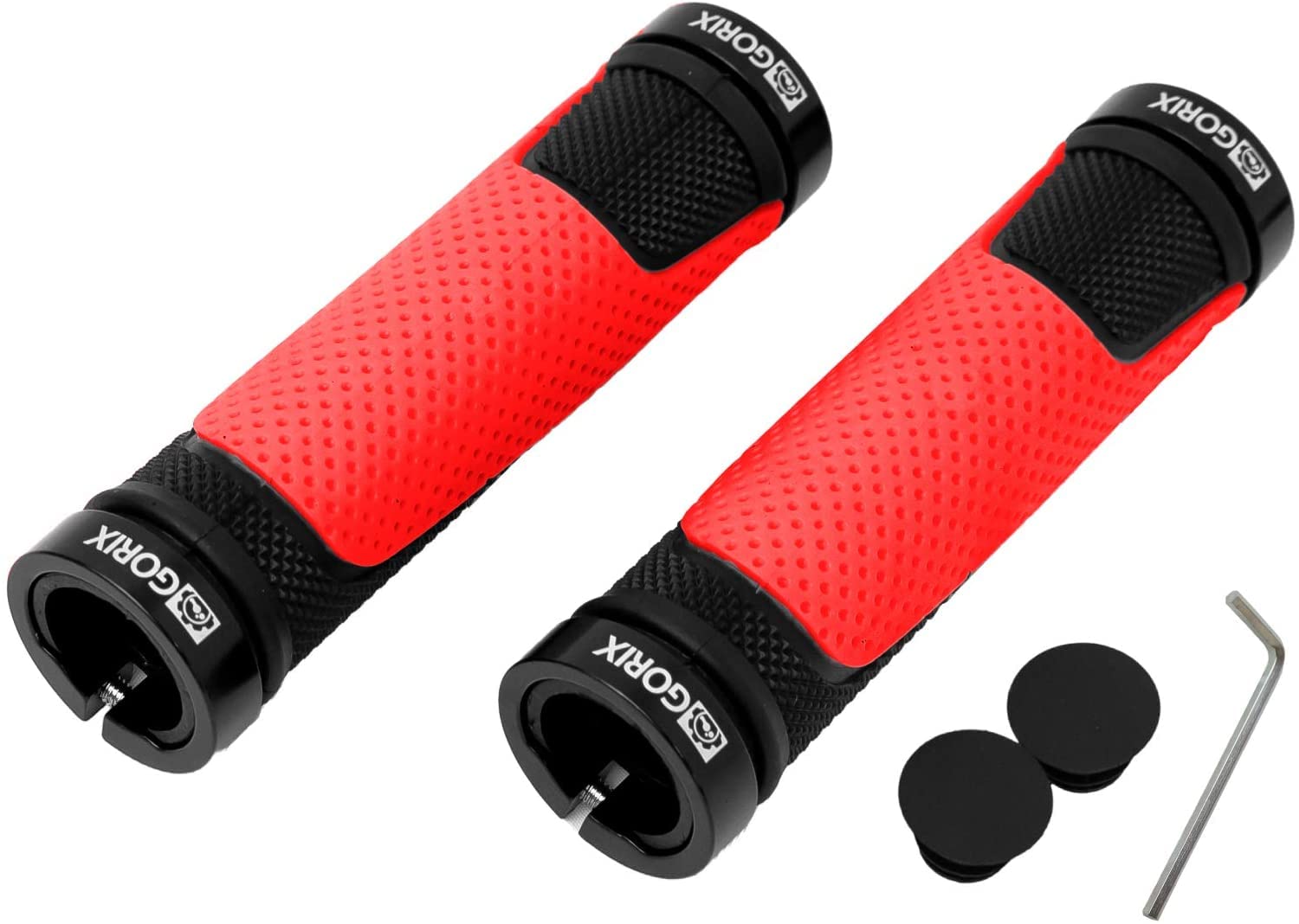 

GORIX Bicycle Grips Grips for Cross and Soft Red [Double Lock-On Bikes, MTB, Bicycles] GX-776AD3-L2-G2