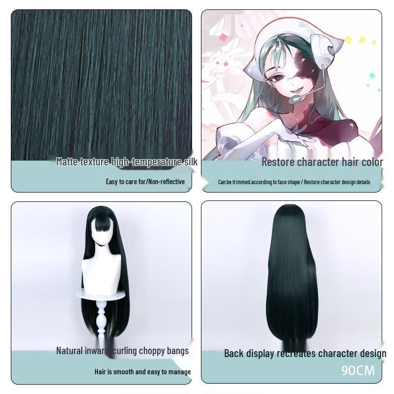 Cardamom Irregular Ghost Blood Cosplay Wig with Simulated Scalp and Long Hair