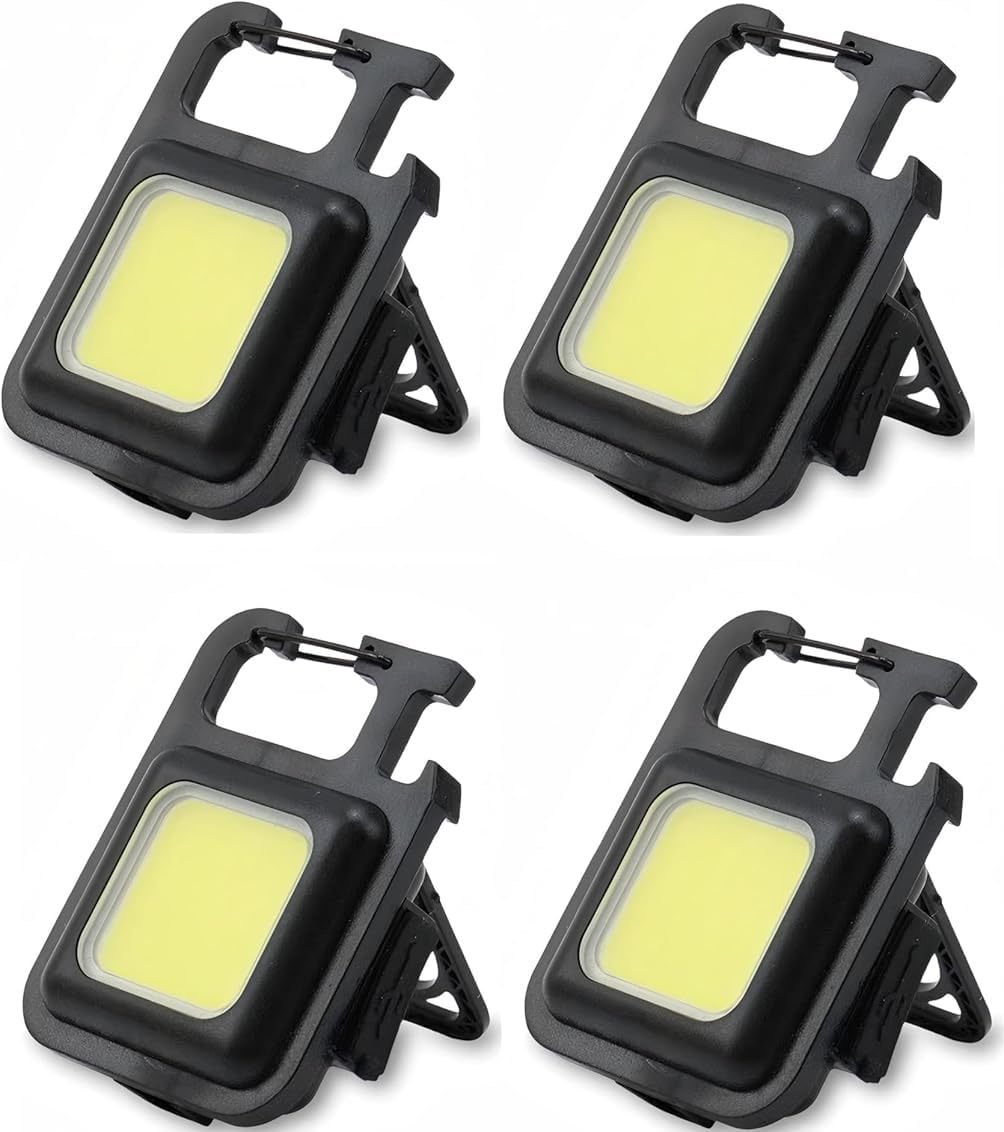 

Four Resin LED COB Work Mini Mini USB Keychain Compact and 800 High 4 Lighting IPX4 Powerful Emergency Lighting for Outdoor Activities like Disaster