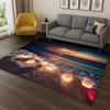 Colorful Pebble rainbow Cobblestone Stone Carpet Rug for Bedroom Living Room Sofa Playroom Doormat Home Decor,Area Rug Non-slip