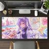 Genshin Impact Keqing Mouse Pad Large Nonslip Waterproof Mat Stitched Edge Keyboard Pad For Gaming Daily Office