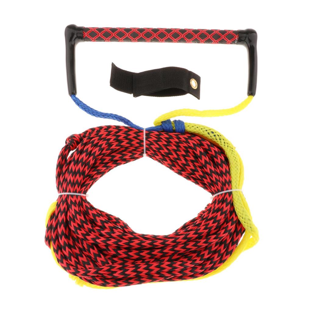 Water Ski Wakeboard Kneeboard Rope for Boating 3-Section Watersports Rope Safety Surfing Tow Line Leash Cord