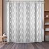 Tende da Doccia a Nido d'Ape Stile Hotel Moderno Fantasia Geometrica a Strisce Decorazione Bagno Tenda da Bagno Impermeabile in Poliestere con Ganci