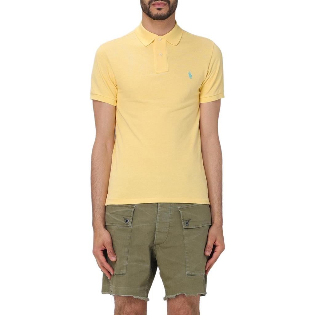 Polo Ralph Lauren Logo Embroidered Short Sleeve Polo Shirt Men tops Light-Yellow 710795080003