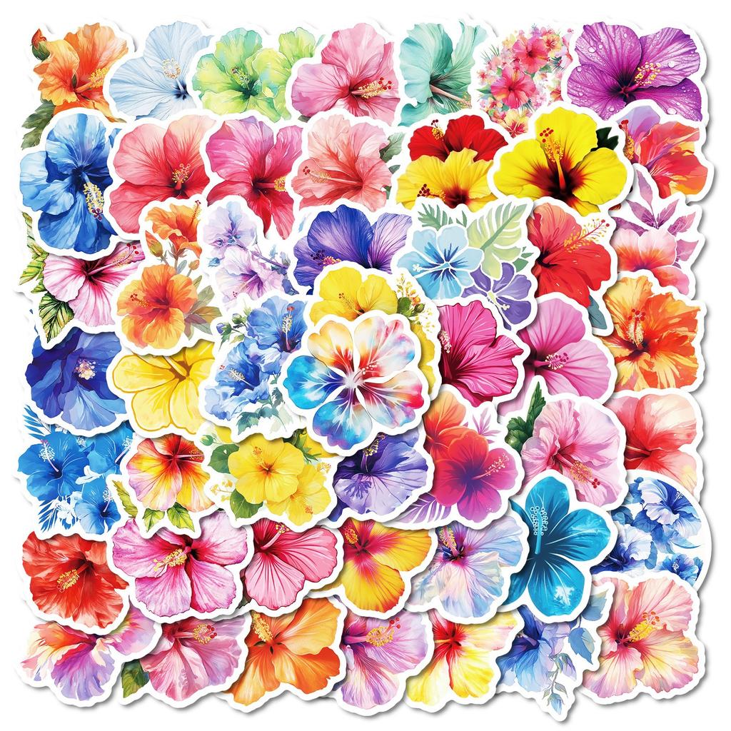 50 Zdjęć Mieszanych i Dopasowanych Kwiatów w Różnych Kolorach Naklejek Graffiti DIY Walizka na Kółkach Skateboard Dekoracja Wodoodporne Naklejki