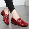 Patent Leather Loafers Spring 2025 New Low-heeled Small Leather Shoes Women's Soft-soled Soft-faced Flat-soled Single Shoes Popular Women's Shoes