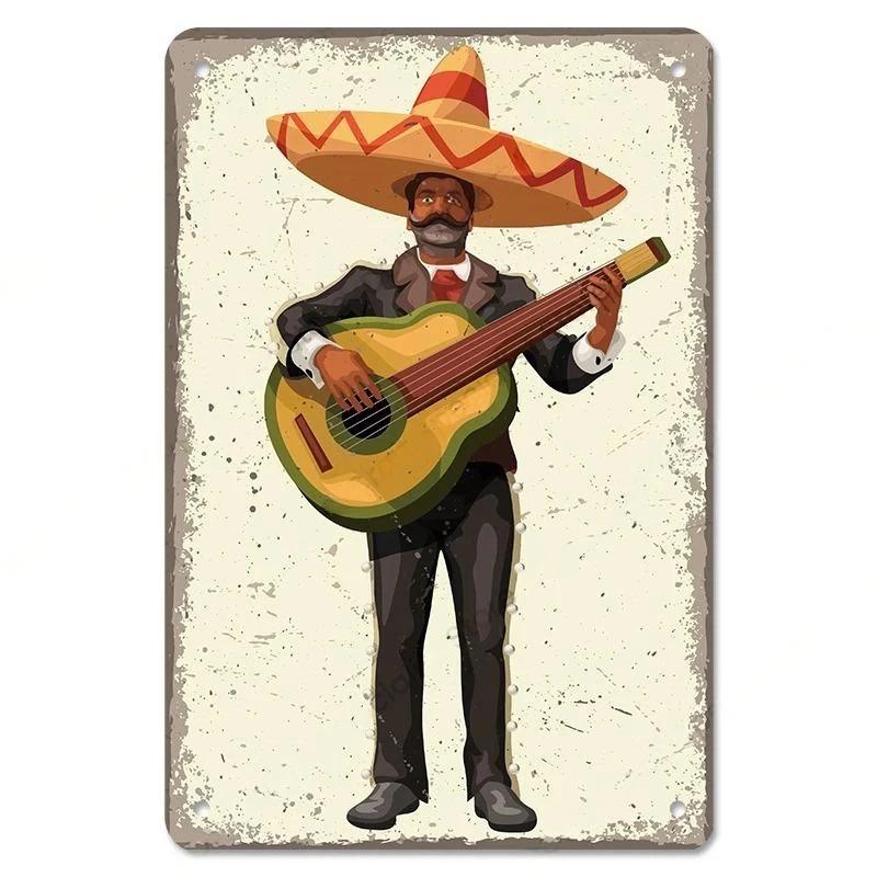 Rock Guitar Vintage Tin Sign Music Poster Wall Plaque Retro Tinplate Crafts Decor for Bar Garage Club Night Rock Party