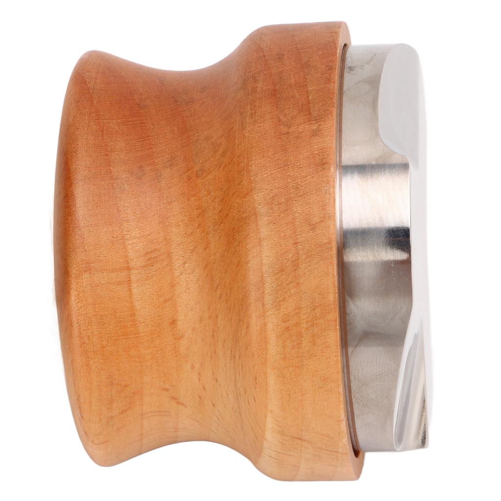 Coffee Distributor Coffee Hand Tamper Adjustable Depth Coffee Leveler Tool with Beech Handle 53mm 2.1in