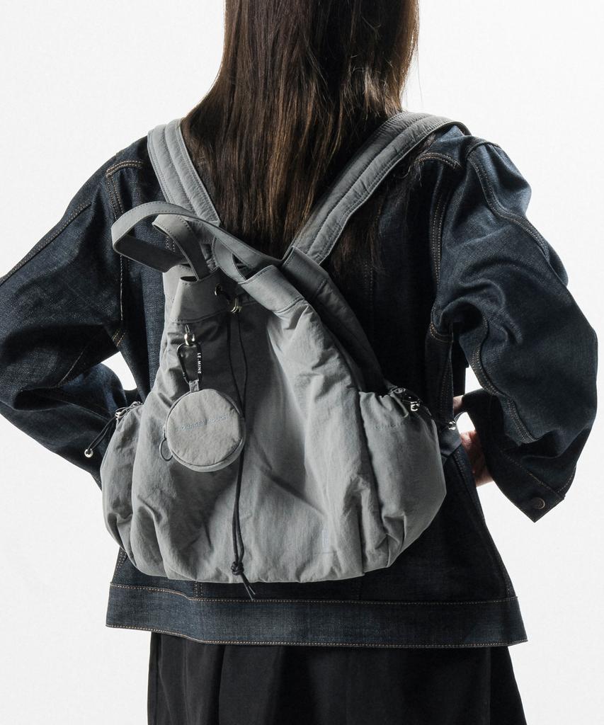 Borsa a Shopper e Zaino String Lemine (Grigio)