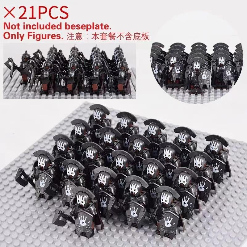 Medieval Military Lord Of Elven Guard Army Orcs Figures Building Block Dwarves Warriors The Rings Children Mini Assembled gift