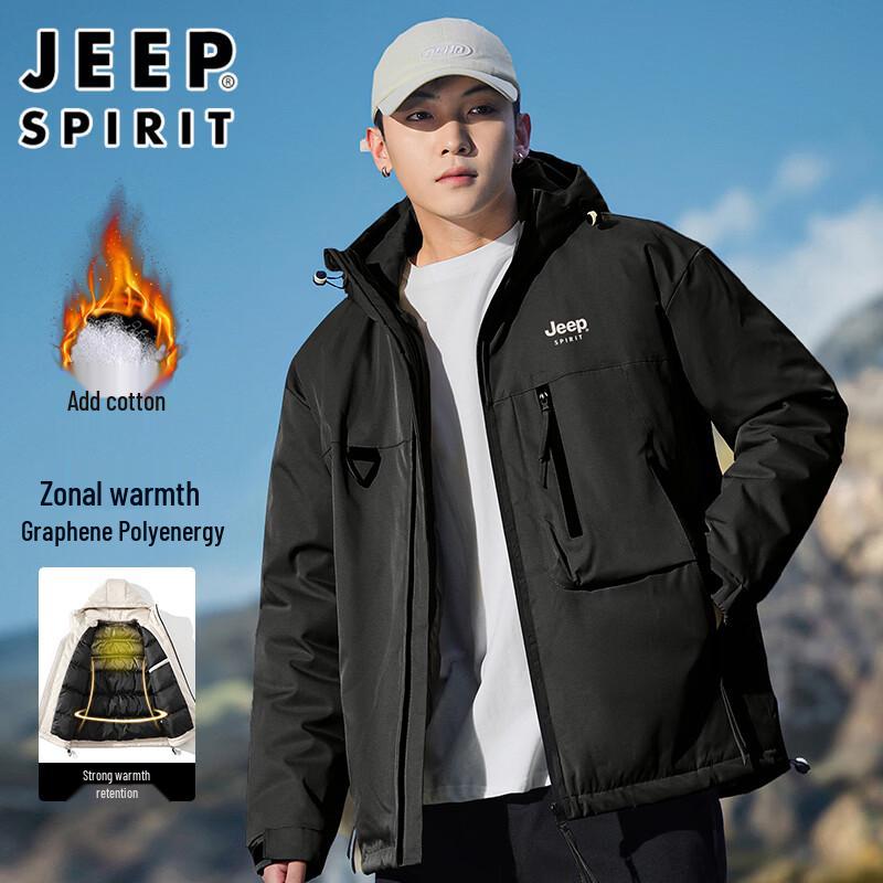 

JEEP SPIRIT Men s Thickened Graphene Insulated Expedition Jacket 3XL