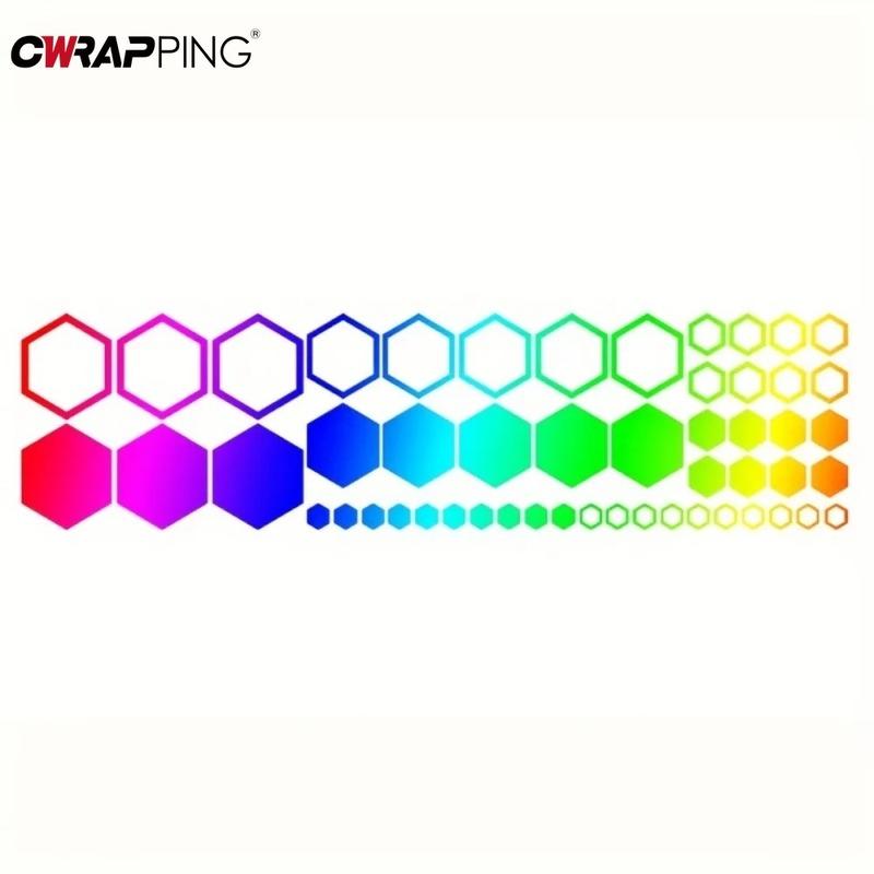 Car Vinyl Decals Honeycomb Hexagonal Combination Stickers In Different Sizes for Car Body General Decoration Cool Accessories