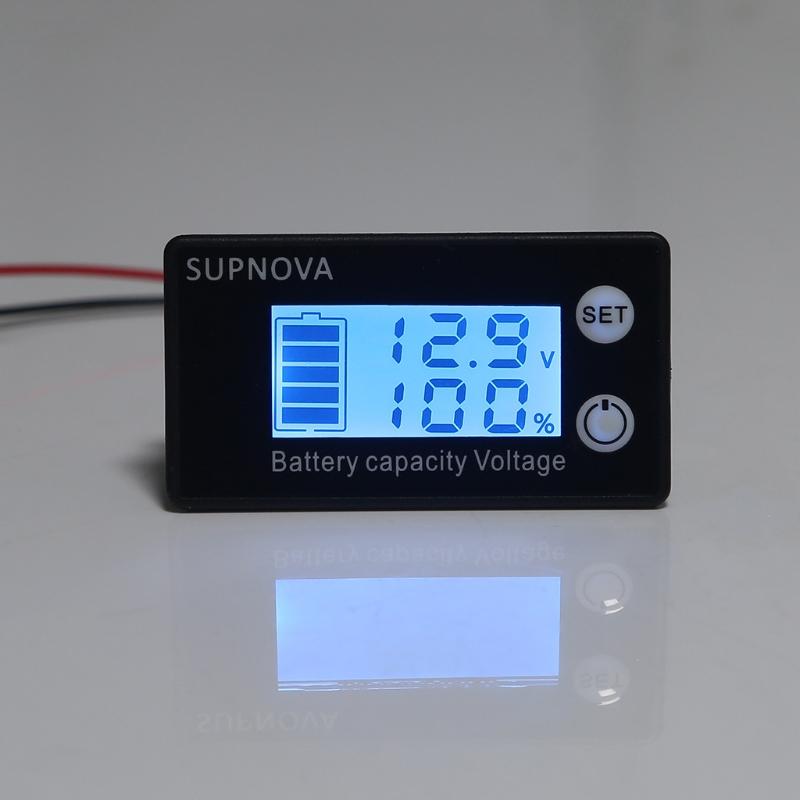 DC 12V 24V 48V Lead Acid Lithium Battery Capacity Indicator Car Motorcycle Digital Voltmeter Voltage Tester Meter To