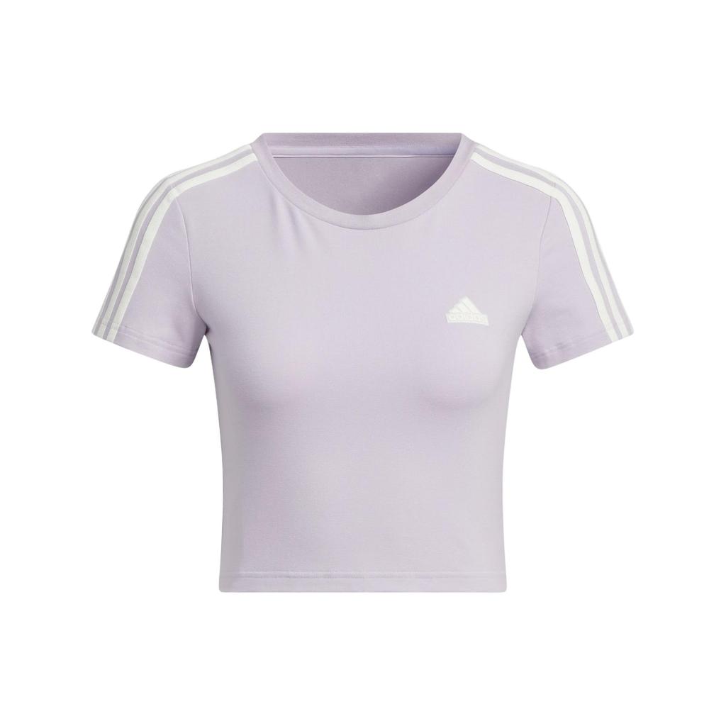 adidas Set In Sleeve T Shirt Women's Silver Purple JI9794