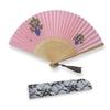 [Acacia Style] Kimono Shop's Premium Silk Folding Fan for Women - Includes Lace Fan Pouch / Boxed Fo