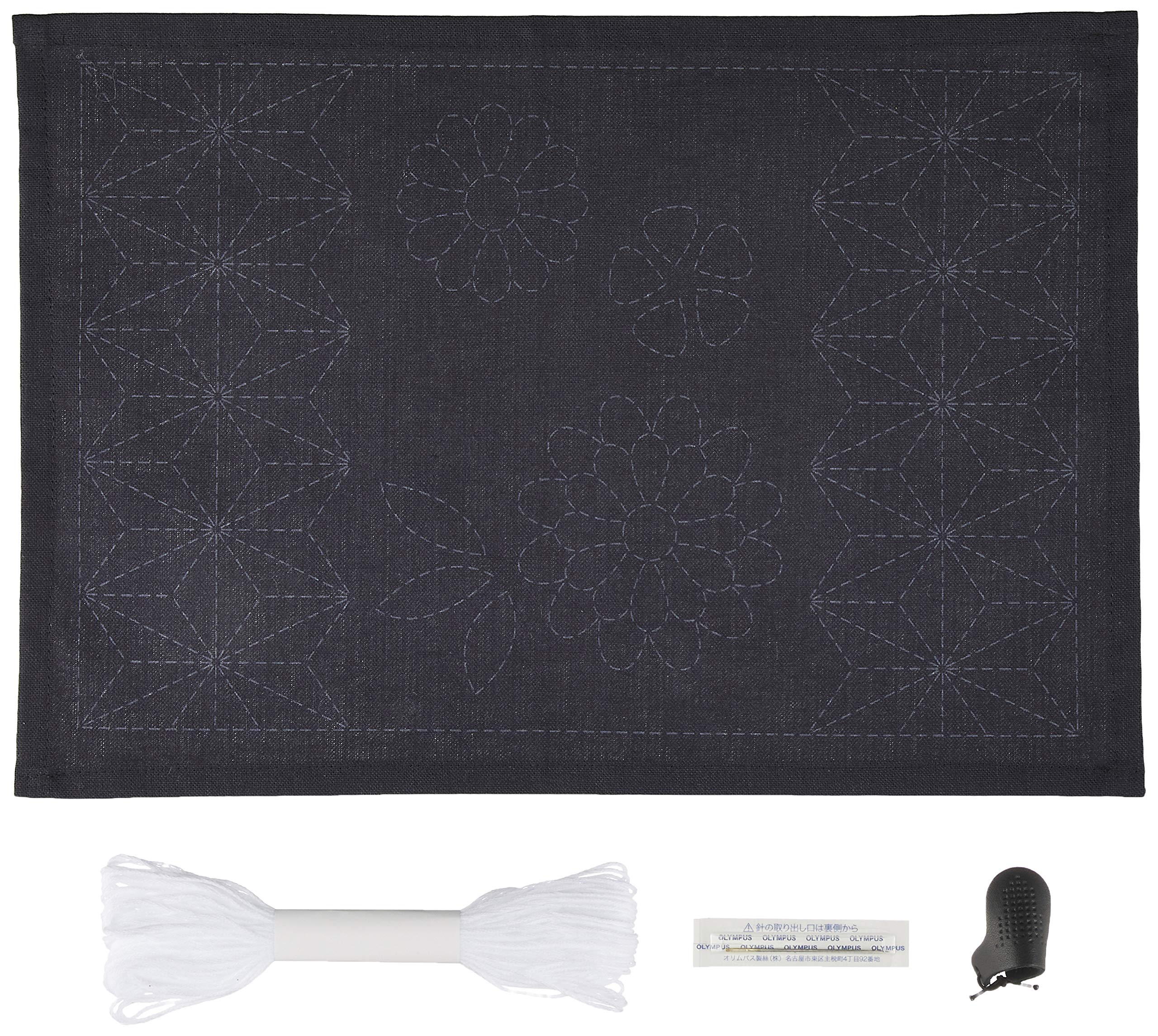 

Olympus Sashiko Tea Classic Chrysanthemum and Hemp Leaf SK312 Kit, Mat, Design,