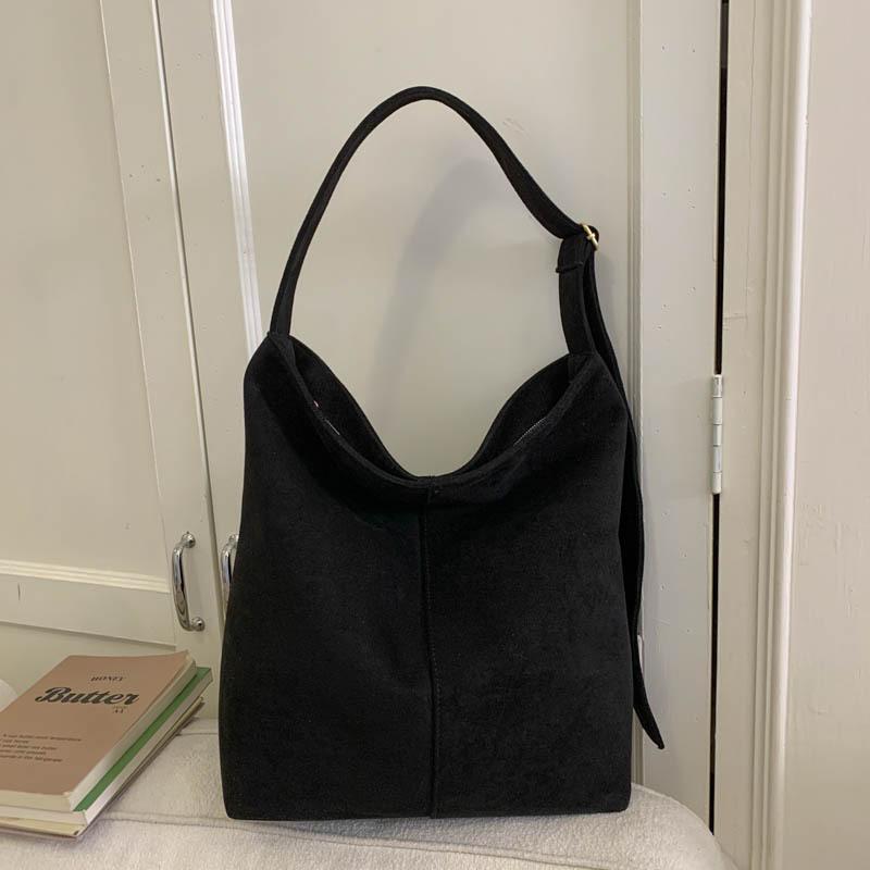 Retro Suede Tote Bag Women's 2025 New Large-capacity Foreign Fashion Crossbody Bag Simple and High-end Shoulder Bag