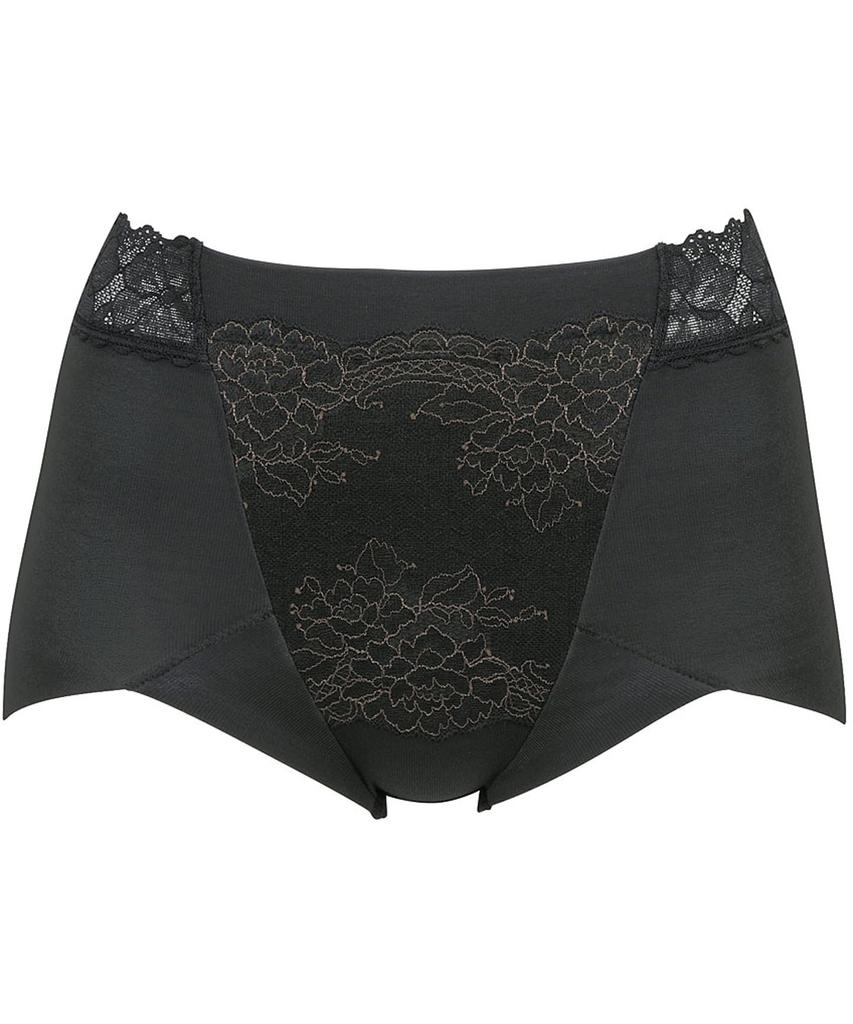 Shapewear shorts that moderately shape the tummy and Stretchy cotton blend material Deep inseam length KJ4221 BL L [Wing/Wacoal] hips. (main fabric).