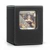 Venssu Deck Case, Trading Card Case with Favorite Window, Holds 100 Cards, Double/Triple Sleeves, Vertical Storage, Two Dividers, and One Mini Snap, L