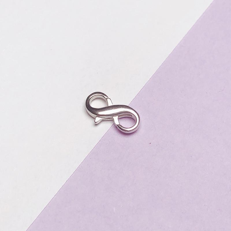 

S925 Silver Double-Headed Figure-Eight Spring Clasp for Bracelets and Necklaces