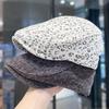Y2k Leopard Print Beret Rhinestone Leopard Newsboy Cap Fashion Forward Hat  Outdoor