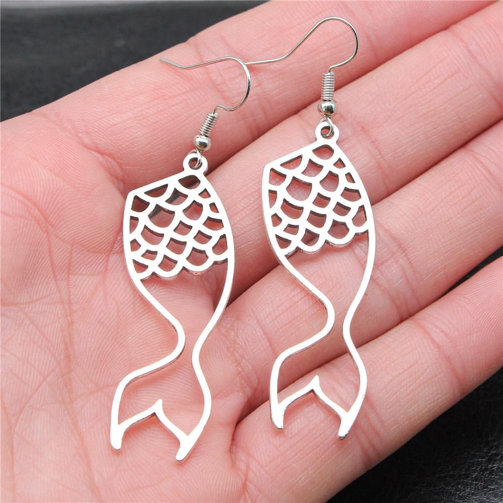 Bold Hot-Selling Marine Life Mermaid Drop Earrings Elegant Valentine's Gift for Formal Occasions