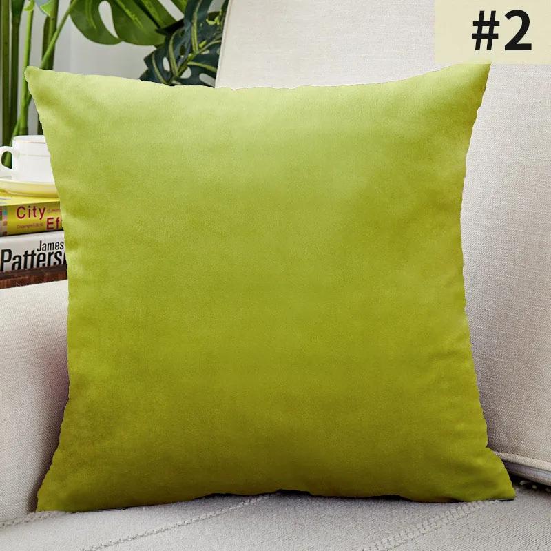 Housse de coussin en velours vert Housse de coussin décorative 45*45 cm pour salon Cadeau Décoration de canapé de voiture Coussins Décoration intérieure nordique 40x40cm