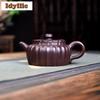 300 ml Utsökta Yixing Ljuspursprickig Lera Tekannor Handgjord Räfflad Kanna Råmalm Ljuspursprickig Lera Tebryggningskanna Zisha Te-set Samling Gåva