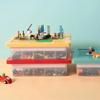 2 Layers Building Blocks Storage Box Removable Cover Particle Holder  for Kids