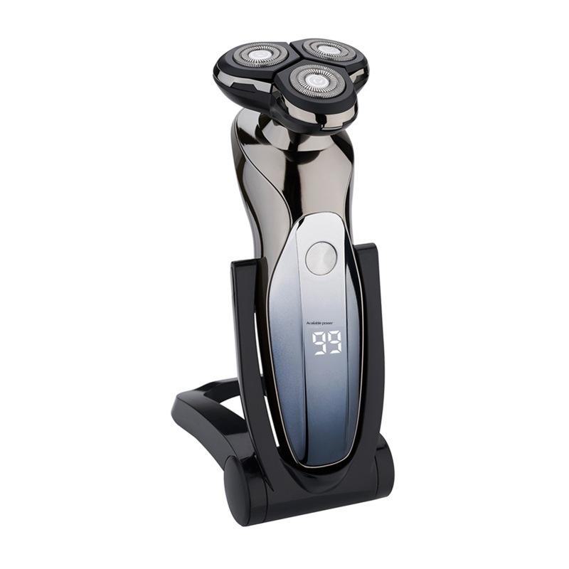 4D Waterproof Rotary Electric Shaver for Men with Smart Induction and Digital Display
