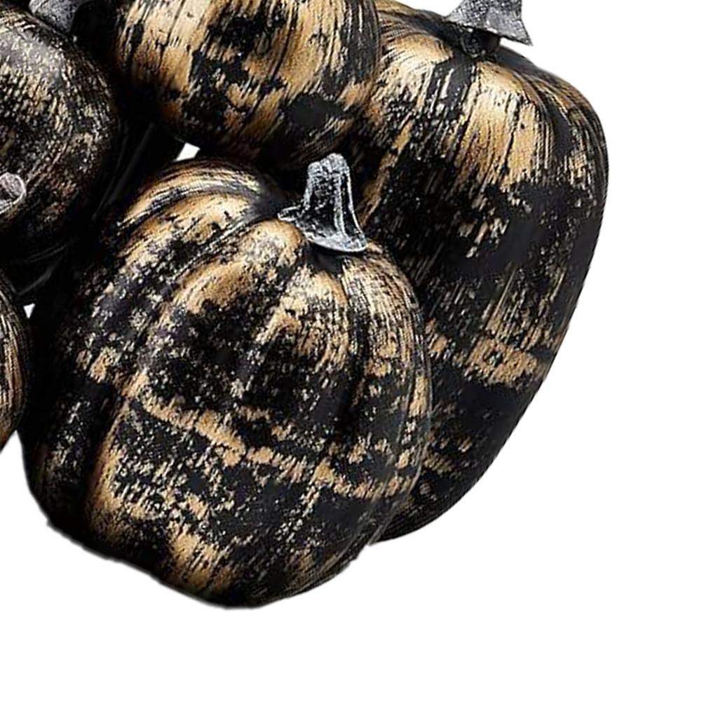 7 Stück Simulierte Kürbisse Glänzende Farbe Leicht Kreativ Wiederverwendbarer Schaumkürbis zur Dekoration Requisite