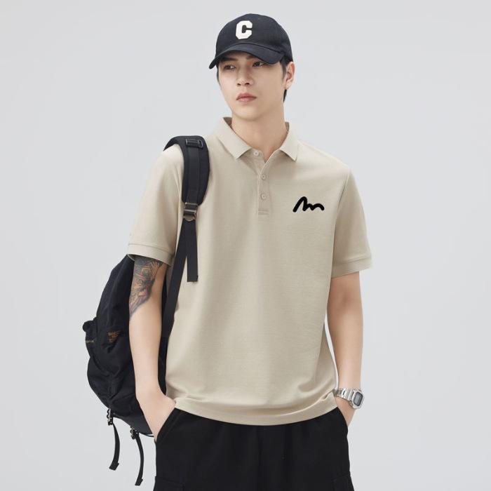 Summer Thin Three-dimensional Silicone Printed Short-sleeved POLO Shirt Men's T-shirt Top