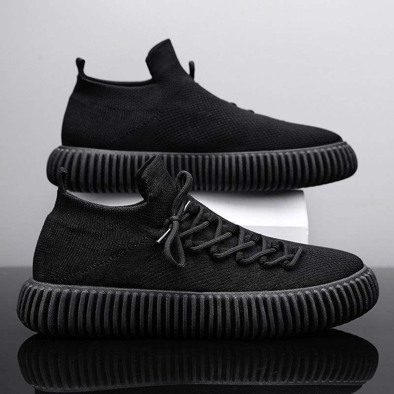 Mesh deodorant non-slip fly-woven new men's shoes spring and autumn soft sole breathable thin sports and leisure shoes men's cloth shoes