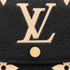 Louis Vuitton Emilie Embossed Grain Cow Leather Wallet Women's Black M82340