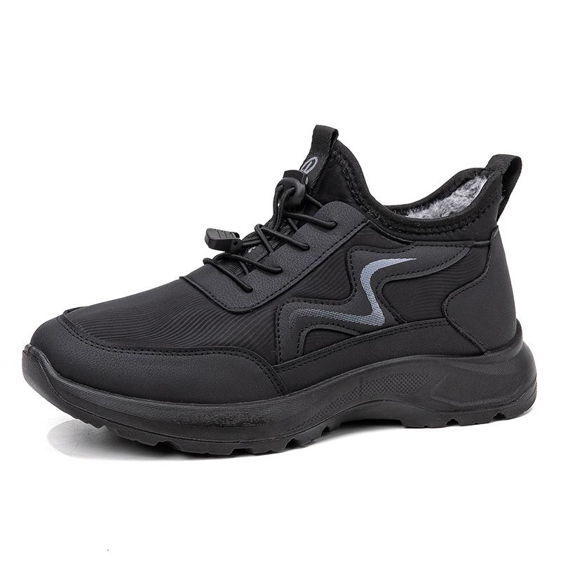 Fleece and Thickened Cloth Shoes, Men's Waterproof and Anti-slip Shoes, Soft-soled Sports Shoes