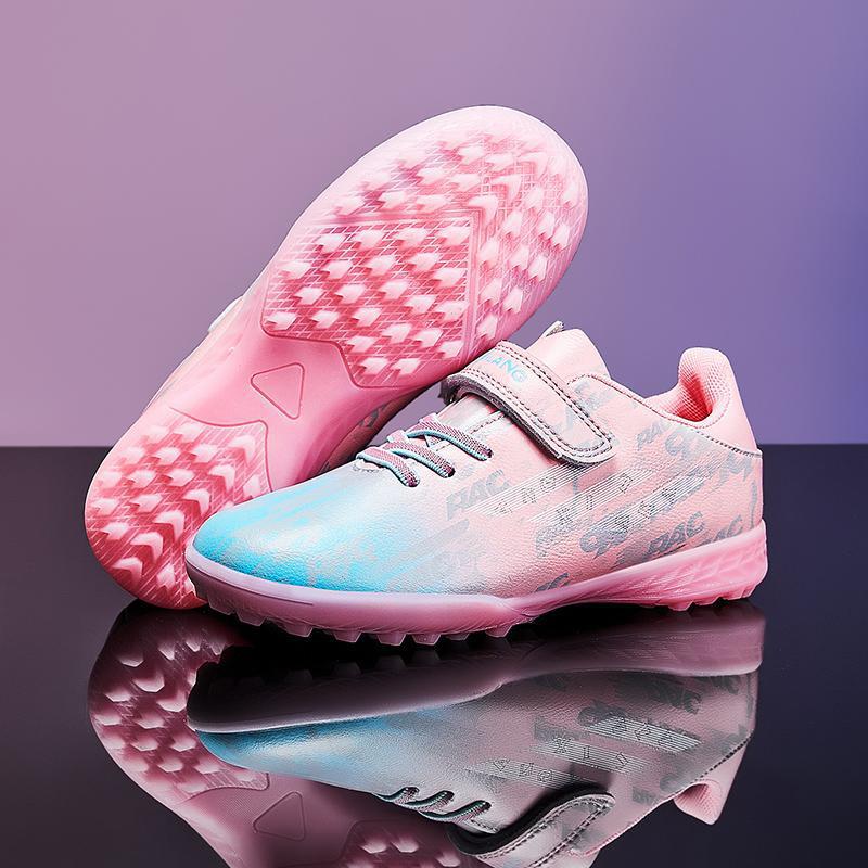 Football Shoes Girls Students TF Broken Nails Indoor Children Leather Foot Game Training Sports Shoes Batch Hair